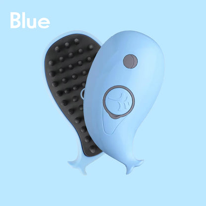 3-in-1 Steamy Pet Grooming Brush – Electric Steam, Massage & De-shedding Tool for Dogs & Cats