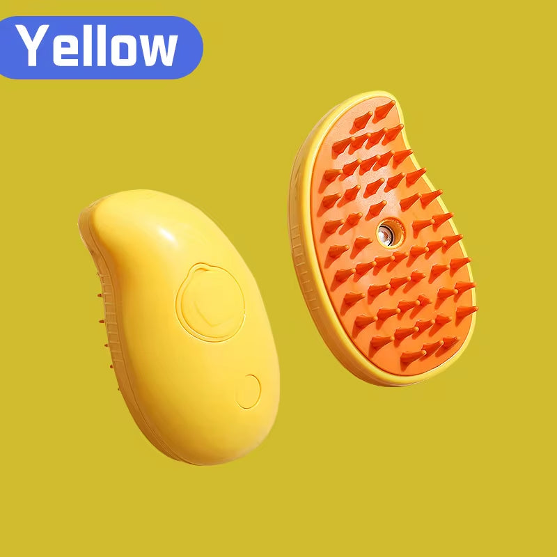 3-in-1 Steamy Pet Grooming Brush – Electric Steam, Massage & De-shedding Tool for Dogs & Cats