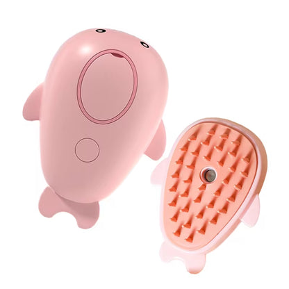 3-in-1 Steamy Pet Grooming Brush – Electric Steam, Massage & De-shedding Tool for Dogs & Cats