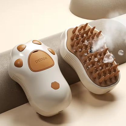 3-in-1 Steamy Pet Grooming Brush – Electric Steam, Massage & De-shedding Tool for Dogs & Cats